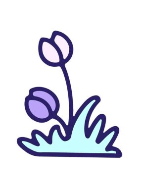 vibrating motion animation of cute simple tulip flower design