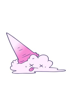 Sıçrayan dondurma çizgi filminin hareketli animasyonu