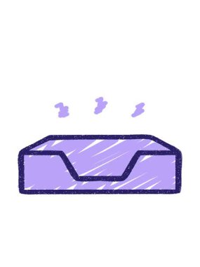 bobbing motion animation of In Tray Chalk Drawing