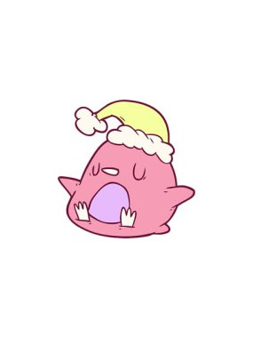 Parlak renkli sevimli penguen karikatürünün bölünme etkisi