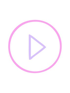 Çalma simgesinin neon ışık efekti canlandırması