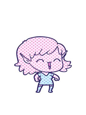 elf kızının hareketli animasyonu