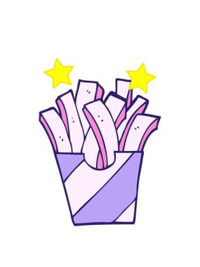 dönen yıldızlar çizgi film karikatür kızartmalarının animasyonu