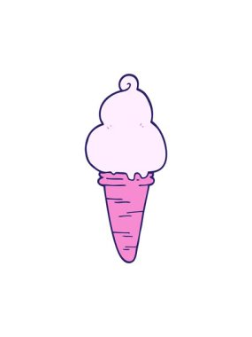 Karikatür karikatür dondurmasının dönen hareketi.