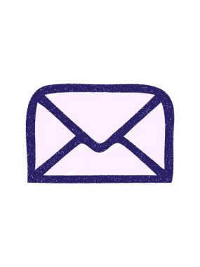 Posta Sembol Tebeşir Çizim Çizim çizgi filminin basınçlı canlandırması