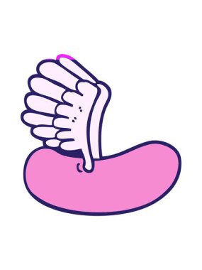 Elle çizilmiş çizgi film tarzı uçan sosisin animasyonunu aç.