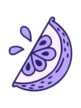 Bir dilim limonun ikonik dövme görüntüsünün titreyen animasyonu