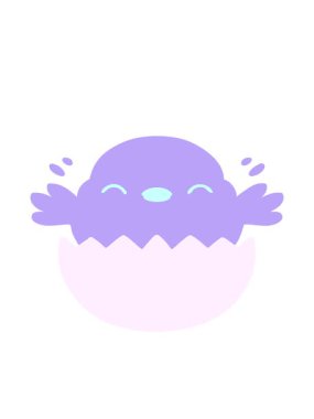 Yumurtadan çıkan yavru kuşun hareketli animasyonu