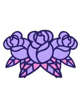 bir buket çiçeğin dizaynının hareketli animasyonu