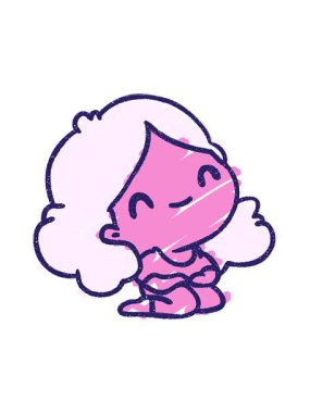 Mutlu Kadın Chalky Çiziminin hareketli animasyonu