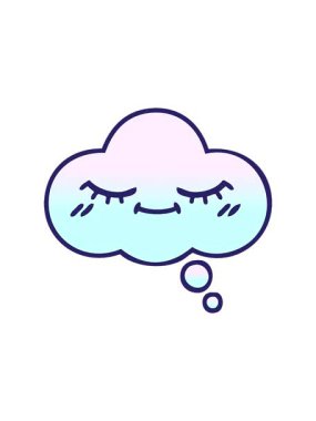 eğik gölgeli çizgi film düşünce baloncuğunun dönen hareket animasyonu