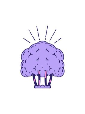 Geleneksel dövme stili ağaç tasarımının hareketli animasyonu