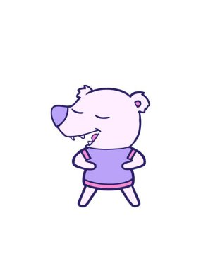 Yanıp sönen radyal çizgiler. Kutup ayısı çizgi filminin animasyonu.