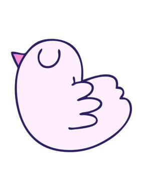 El hareketlerinin titreyen animasyonu çizgi film sarı kuşu