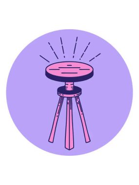 Dövme stili tahta dışkısının canlandırma efekti