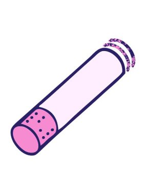 Bir sigara çubuğunun eski grunge dokusunun parlak ışık efekti animasyonu