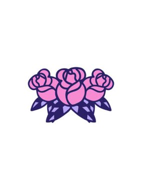 Geleneksel çiçek buketinin radyoaktif parlayan animasyonu