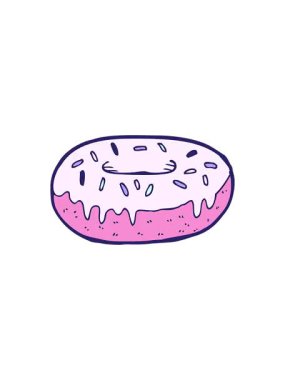 Çizgi film donutunun gösterişli satış animasyonu