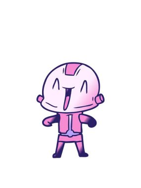 Çizgi film robotunun zıplama hareketi.