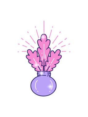 Geleneksel dövmeli ev bitkisinin parıltı etkisi