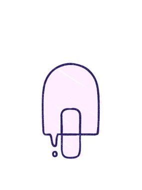 Popsicle Tebeşir Çiziminin zıplama hareketi canlandırması