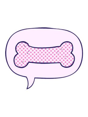 Çizgi roman tarzında konuşma baloncuğu ile şirin çizgi film çiziminin titreşimli hareket animasyonu