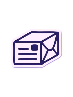 Sevimli bir karikatür kağıdının çıkartmasının hareketli canlandırması