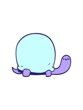 spinning motion animation of cute cartoon tortoise