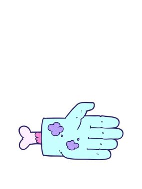 Çizgi film zombi elinin animasyonunu uzatıyorum.