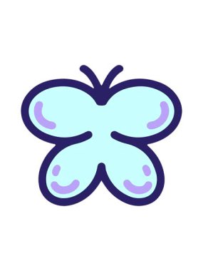 Basit bir kelebek çizgi filminin hareketli animasyonu