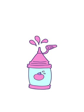 çizgi film ketçap şişesinin hareketli animasyonu