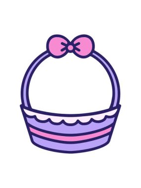 Paskalya sepetinin parlak renkleriyle basınçlı animasyonu