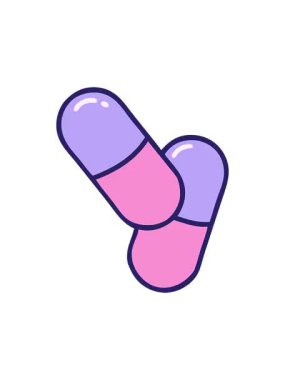 pixelize effect animation of cartoon pills