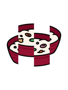 Brezilya karikatürü limonlu geleneksel galinhada çanağının bölünmüş hareket animasyonu