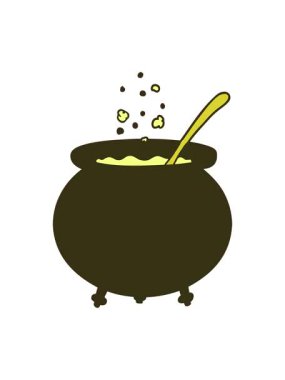 Çizgi film cadı kazanın renk animasyonu değişiyor