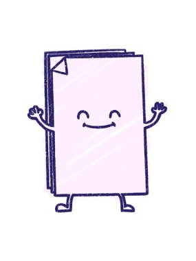 Ofis Kağıt Tebeşir Çiziminin hareketli animasyonu