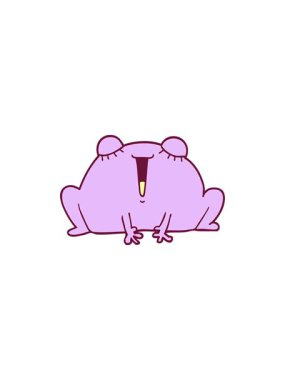 Parlak renkli şirin kurbağa çizgi film animasyonu satışı