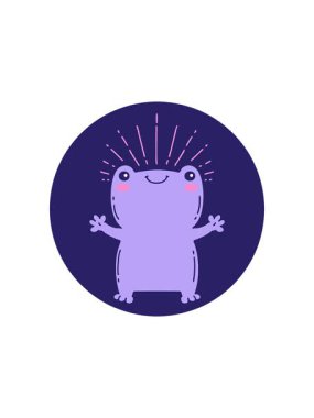 Dövme stili mutlu kurbağanın yıldız patlaması etkisi animasyonu