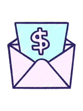 Para Gönderilmiş Tebeşir Çiziminin canlandırma efekti