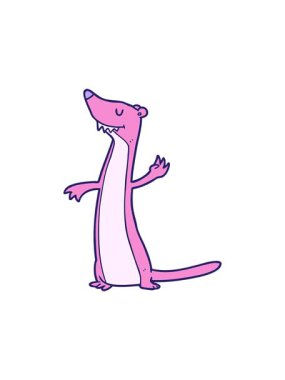 Çizgi film sansarının hareketli animasyonu