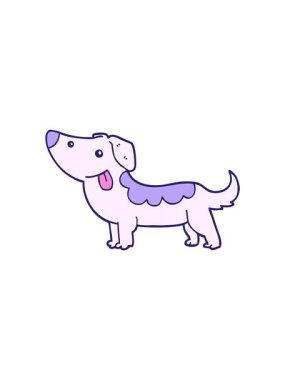 Çizgi film köpeğinin hareketli animasyonu