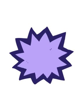 Bir patlamanın karikatür çiziminin titreyen hareketi.