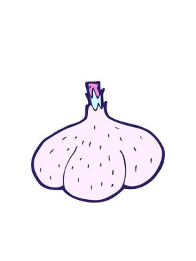 Yanıp sönen radyal çizgiler çizgi film sarımsağının canlandırması