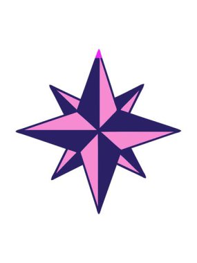 bir yıldız simgesinin ikonik dövme şeklindeki görüntüsünün canlandırmasını çalıştır