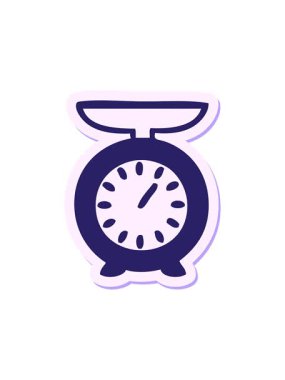 Sevimli bir karikatür ölçeği çıkartmasının hareketli animasyonu