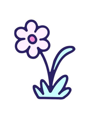 vibrating motion animation of cartoon of a simple flower design
