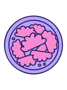 jiggle motion animation of traditional fried brazil fogazza pastry illustration