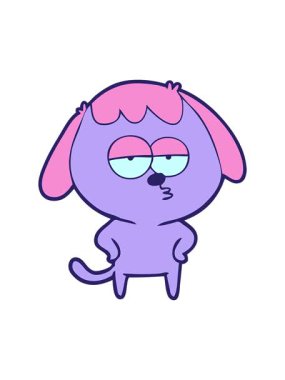 Sıkılmış köpeğin çizgi film animasyonu