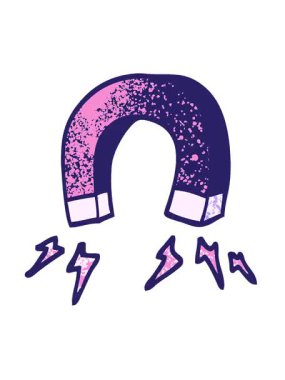 Grunge 'un titreşimli hareket animasyonu desenli çizim çizgi film mıknatısı