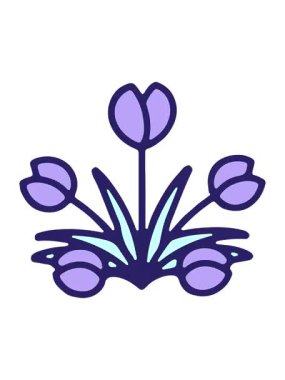 Çiçek tasarımının pixelize etkisi canlandırması